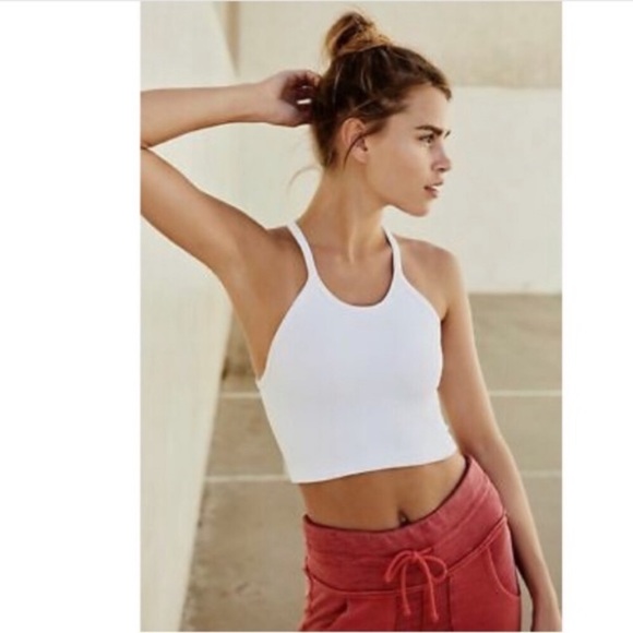 Free People Cropped Tank M/L in White - Picture 2 of 7